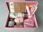 Gift Box For Women Pink Self Care Spa Set Birthday Gift Tumbler Candle Bath Set