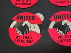 Lot Of 12 Vintage Civil Rights Sticker United We Shall Overcome
