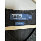Polo Ralph Lauren Mens V Neck Sweater Vest Black Cotton Xxl