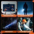 Pro Flat Edc Flashlight With Led Light  Uv Light And Laser 1200 Lumens