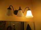 Vintage Art Deco Frosted Pressed Glass Lamp fixture Shade