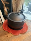 New - Smith   Clark 6qt Pre Seasoned Cast Iron Pot Cauldron 6 Quart Halloween