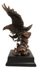 American Bald Eagle Swooping Towards Water Bronze Electroplated Resin Figurine
