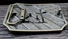 Bronze Cross Horse Cowboy Pray Christian Usa Patriotic Flag Western Belt Buckle