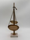 Justice Libra Scales Of Justice  Cranberry And White  Marble Base