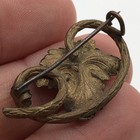 Vintage Antique Victorian Leaf Ornate Detailed Brooch Pin