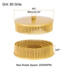 5pcs Bristle Disc 3  80 Grit Abrasive Coating Removal Disc For Metal  Yellow