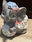 Vintage Enesco Japan Kitsch Elephant Planter Kitschy Cutekawaii Nursery Decor