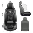 Front Set Seat Covers For Nissan Frontier 1998-2026  Black-gray