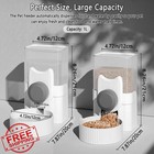 Kathson Auto Pet Feeder Waterer Grey Rabbit Guinea Pig Cage Dispenser