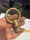 Antique 3 3 4    Cast Brass 1 2    Threaded 2 5  Ring Finial Chandelier Light Lamp