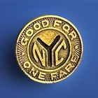 New York City Subway Transit Token Cufflinks Nyc Y Cut With Box 