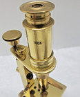 Miniature Brass Pocket Microscope - 100x Very Nice