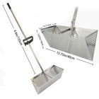 Detachable Long Handle Sand Fleas Rake Beach Stainless Steel Sand Sifter Catcher