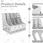 Magazine File Holder  Sturdy Hips Plastic 4 Vertical Book Organiser With Holl   