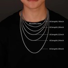 2-6mm Rope Chain Necklace 925 Sterling Silver Fashion Jewelry For Women Men Gift