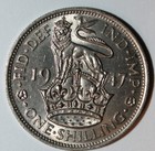 1947 Great Britain Silver 1 Shilling    c800