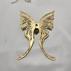Vintage Mcm Set Of Three Metallic And Wood Decorative Wall Art Butterflies