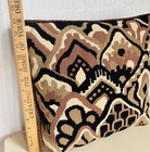 Vtg 60s-70s Mid Century Graphic Mod Handmade Needlepoint Decorative Throw Pillow