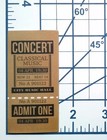 Vintage Classical Concert Music Ticket Vinyl Sticker Decal Die Cut