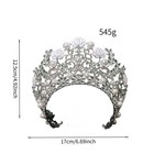 12 5cm Tall Crystal Tiara Crown Wedding Queen Princess Prom Adjustable For Women