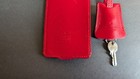 Gucci Silver Padlock Cadena W  1 Key  Red Clochette   Red Luggage Tag  Authentic