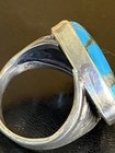 Vintage 1970s Turquoise Sterling Silver Ring