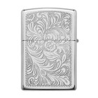 Zippo 352  Venetian Design  2-sided Design  High Polish Chrome Lighter