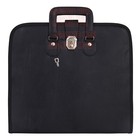 Masonic Regalia Black Faux Leather Masonic Apron Soft Case With Handle  black 
