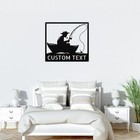 Personalized Fisherman Boat Metal Sign Custom Nautical Decor Home Office Gift