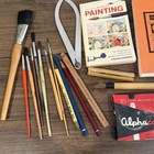 Vintage Artist Supply Lot Grumbacher Devoe Prang Sears Mid Century