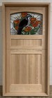 White Oak Lumber Dutch Square Top Door Solid Wood Storybook Stained Glass