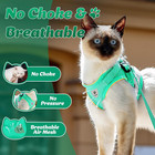 Cat Harness And Leash Set - Soft Mesh Adjustable Cat Vest Harness With Reflectiv