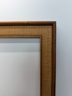 Vintage Solid Wood Bamboo Rattan Woven Picture Frame Fits 11 X 14