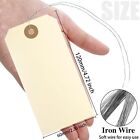 200 Pcs Manila Shipping Tags With Wire Attached  4 3 4 X 2 3 8 Inches Label H   