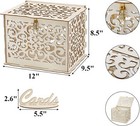 Wood Wedding Card Box With Lock And Card Sign Large Rustic Wooden Card Box Di   