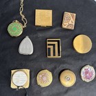 Vintage Ladies Powder Compact Lot Of 9 Elgin American Helena Rubinstein