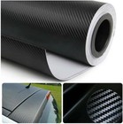    3d Black Carbon Fiber Vinyl Wrap 12 x60  Twill Weave Self-adhesive Sheet   