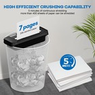 Paper Shredder For Home Use  7 Sheet Strip Cut Small Paper Shredder Without B   