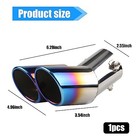 Pack-1 Stainless Steel Exhaust Tip  Universal Car Exhaust Pipe 1 Pc  slope