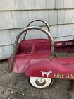 Vintage Metal Fire Truck Pedal Car Good Working Condition