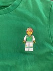 Adidas X Lego 10 Green T-shirt Top Youth Big Boys Sz Large L 13 14y