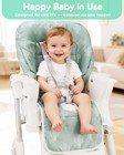 Baby High Chair Cover 2-in-1 Reversible  Includes 5-point Harness Strap  Wate   