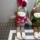 2 12  Dan Dee Sock Monkey Plush Bunny Ears Camo Stuffed Animal Camo Shirt 