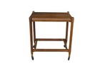 Mid Century Danish Walnut Folding Rolling Bar Cart Trolley Dry Bar Mcm