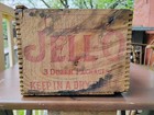 Box Jell-o Wooden Shipping Crate Antique 14  X 8  X 6 5  Dovetail Finger Joints