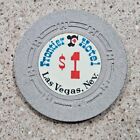 Vintage 1967 Frontier Hotel Las Vegas  Nevada  1 Clay Casino Chip With Hce Mold