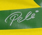 Pele Signed Yellow Brazil Soccer Jersey Bas
