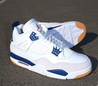 Jordan 4 Retro Sb  navy Blue  Men s Mid Top Basketball Shoes Size 7-12