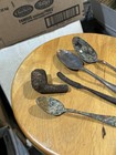 Mixed Lot Of Old Items Dug In Early 1900s Dump Spoons Smoking Pipe Toothbrush